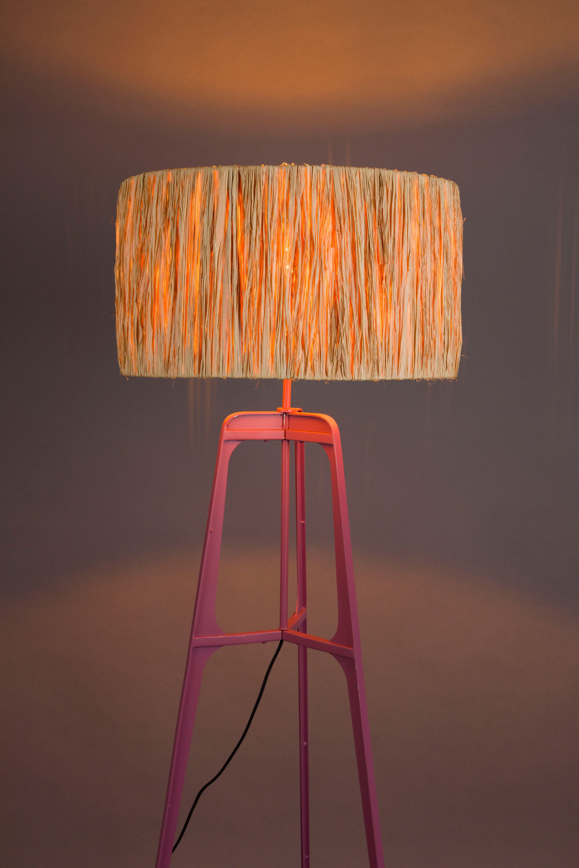 Dutchbone Afra Plum Purple Tripod Floor Lamp
